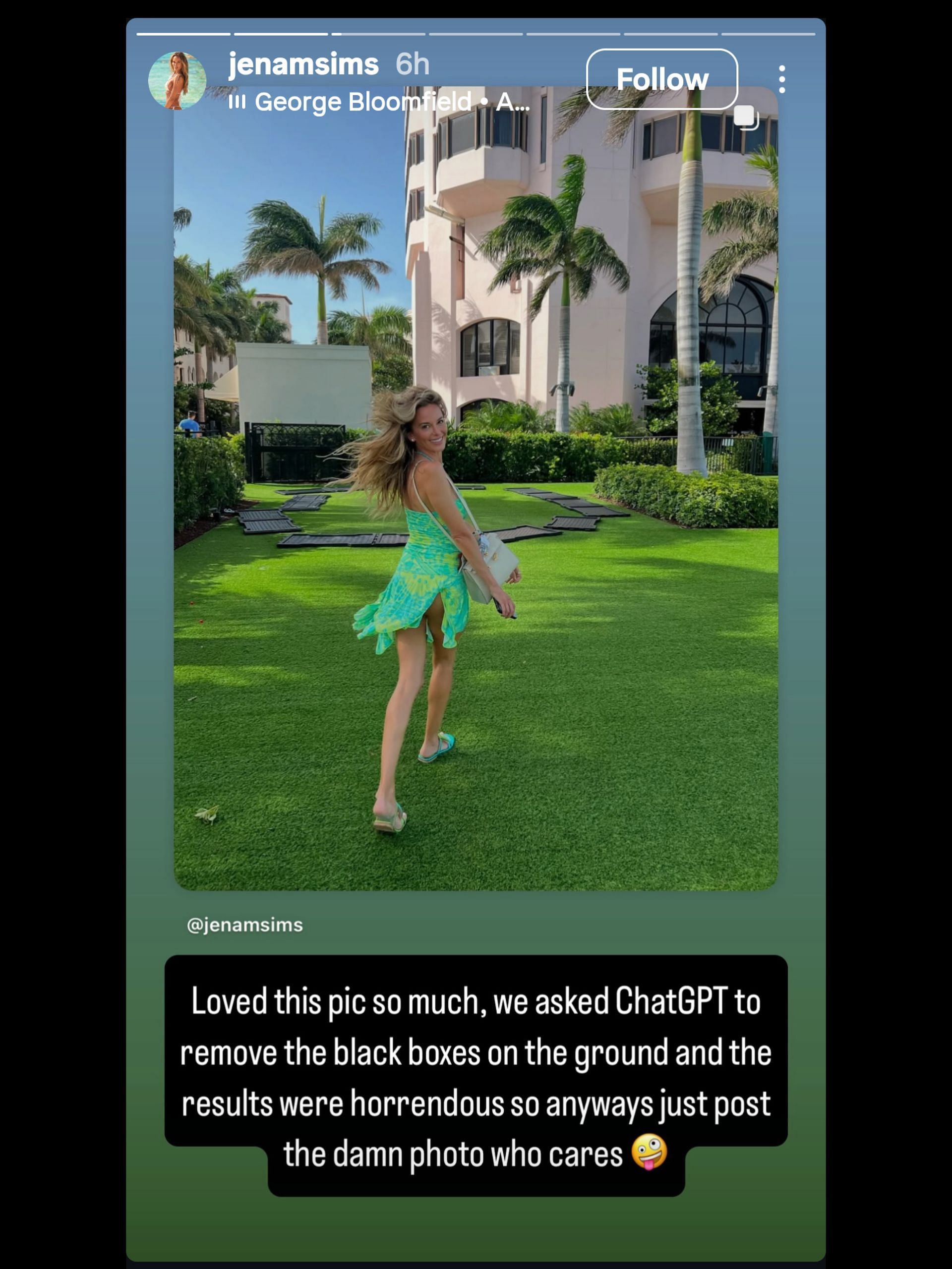 Screenshot from Jena Sims' Instagram story/IG: @jenamsims